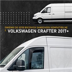 Owiewki szyb bocznych przednich Volkswagen VW Crafter II 2017- | plastik