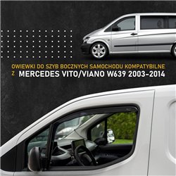 Front side window deflectors for Mercedes Vito (W639) 2003-2014 | Plastic