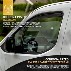 Front side window deflectors for Mercedes Vito (W639) 2003-2014 | Plastic