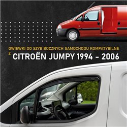 Owiewki szyb bocznych przednich Citroen Jumpy I 1995-2006 plastik