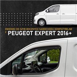 Owiewki szyb bocznych przednich Peugeot Expert III 2016- | plastik