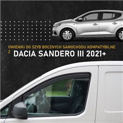 Owiewki szyb bocznych Dacia Sandero Hatchback III 2021- | plastik