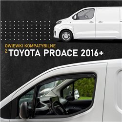 Owiewki szyb bocznych przednich do Toyota Proace II 2016- plastik