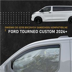 Front side window deflectors for Ford Tourneo Custom II (V710) 2023-