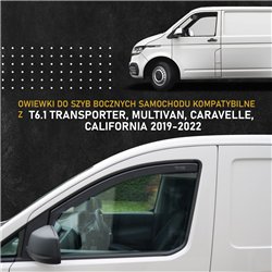 Front side window deflectors for Volkswagen VW Multivan (T6.1) 2019-2022