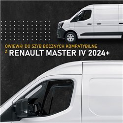 Owiewki szyb bocznych do Renault Master IV 2024- | plastik