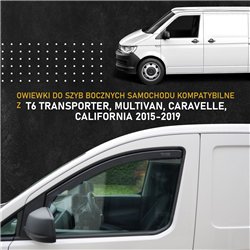 Front side window deflectors for Volkswagen VW Transporter (T6) 2015-2019