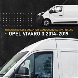 Owiewki szyb bocznych przednich Opel Vivaro B 2014-2019 | plastik