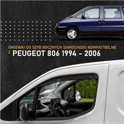 Front side window deflectors for Peugeot 806 I (221/A) 1994-2002 | Plastic