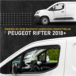 Front side window deflectors for Peugeot Rifter I (K9) 2018- | Plastic
