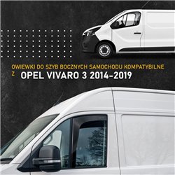 Owiewki szyb bocznych przednich Opel Vivaro B 2014-2019 | plastik