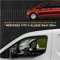 Owiewki szyb bocznych przednich Mercedes V-Klasa (W447) 2014- | plastik