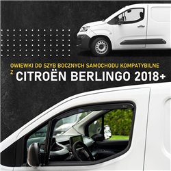 Front side window deflectors for Citroen Berlingo III (K9) 2018- | Plastic