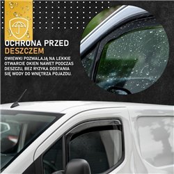Front side window deflectors for Fiat Scudo III (507 | V) 2022- Plastic