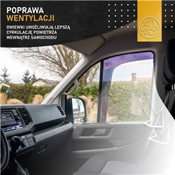 Owiewki szyb bocznych przednich do Fiat Scudo III 2022- plastik