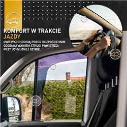 Front side window deflectors for Fiat Scudo III (507 | V) 2022- Plastic
