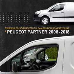 Owiewki szyb bocznych przednich Peugeot Partner II 2008-2018 | plastik