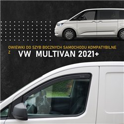Front side window deflectors for Volkswagen VW Multivan (T7) 2021-