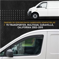 Owiewki szyb bocznych przednich Volkswagen VW California T5 2003-2015 plast
