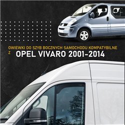Front side window deflectors for Opel Vivaro A (X83) 2001-2014 | Plastic