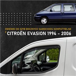 Front side window deflectors for Citroen Evasion I (U6 | 220/222) 1994-2002