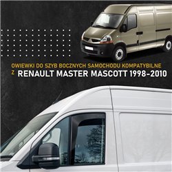 Owiewki szyb bocznych przednich Renault Master II 1998-2010 | plastik