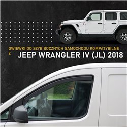 Side window deflectors for Jeep Wrangler IV (JL) 2018- | Plastic