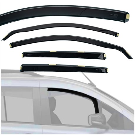 Side window deflectors for MG HS II (AS3A) Plug-In Hybrid 2024- | Plastic