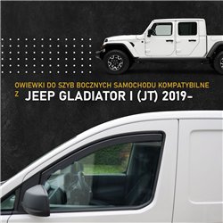 Side window deflectors for Jeep Gladiator I (JT) 2019- | Plastic