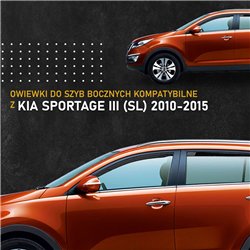 Side window deflectors for KIA Sportage III (SL) 2010-2015 | Plastic