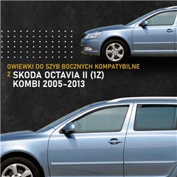 Side window deflectors for Skoda Octavia Station Wagon II (1Z) 2005-2013