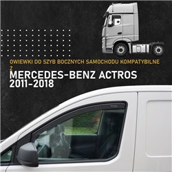 Side window deflectors for Mercedes Actros Truck (MP4) 2011-2018 | Plastic