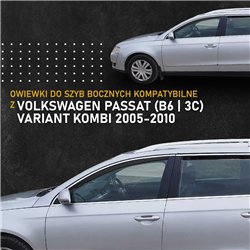 Owiewki szyb bocznych Volkswagen VW Passat Variant Kombi VI 2005-2010 plast