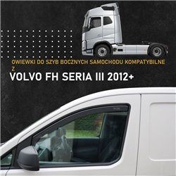Side window deflectors for Volvo FH Series Truck III EU 2012- | Plastic
