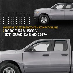 Side window deflectors for Dodge RAM 1500 V (DT) Quad Cab 4D 2019-