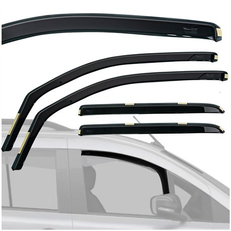 Side window deflectors for RAM 1500 II (DT) Crew Cab 4D 2019- | Plastic