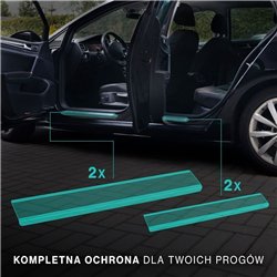 Listwy progowe do Opel Grandland X I 2017- stal szczotkowane