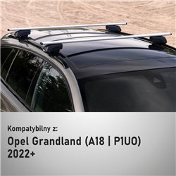 Roof rack for Opel Grandland I (A18 | P1UO) 2022- Solidbar Beta V2 Lite