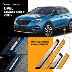 Listwy progowe uniwersalne do Opel Grandland X I 2017-2021 stal