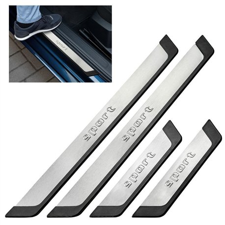 Universal sill trims for Opel Grandland I (A18 | P1UO) 2022- SPORT steel