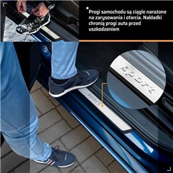 Universal sill trims for Opel Grandland I (A18 | P1UO) 2022- SPORT steel