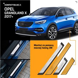 Listwy progowe uniwersalne do Opel Grandland I 2022- stal