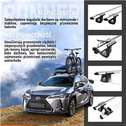 Bagażnik dachowy do Opel Grandland I 2017- Aluminium plastik