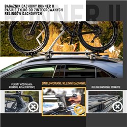 Bagażnik dachowy do Opel Grandland I 2017- Aluminium plastik