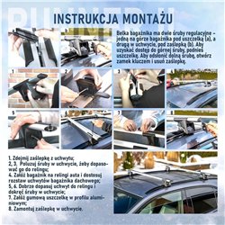 Bagażnik dachowy do Opel Grandland I 2017- Aluminium plastik