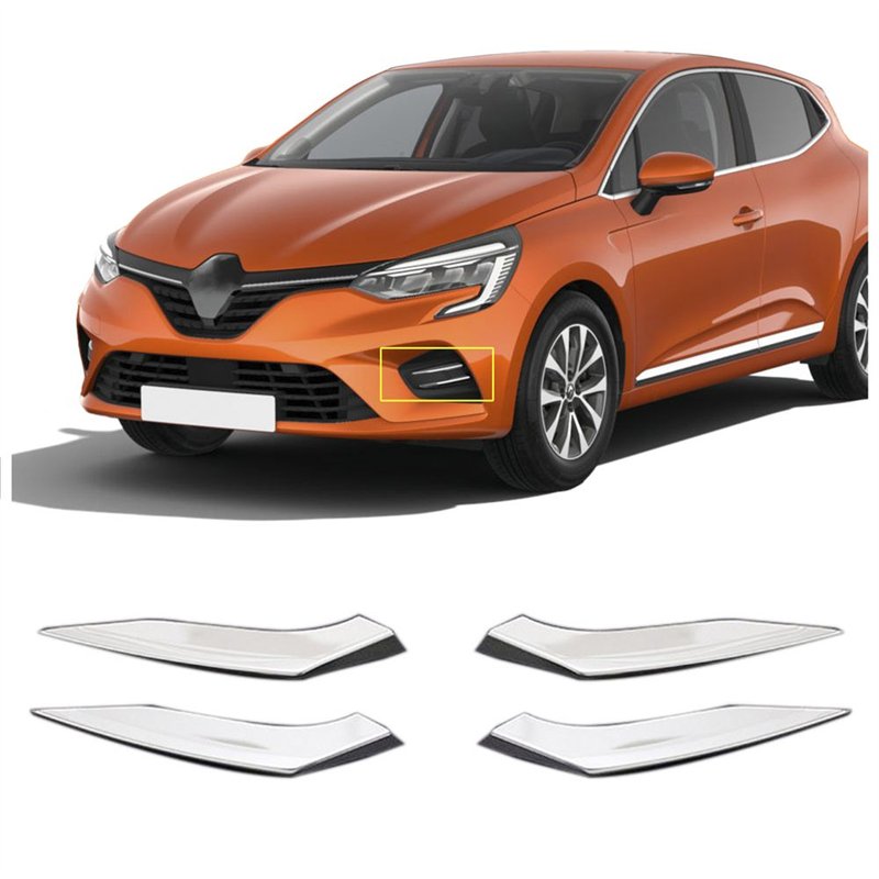 Trims for fog light grilles Renault Clio Hatchback V 2019-2025 steel