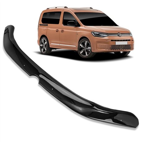 Bonnet guard for Volkswagen VW Caddy V (SB | SK) 2020- Black ABS Shiny