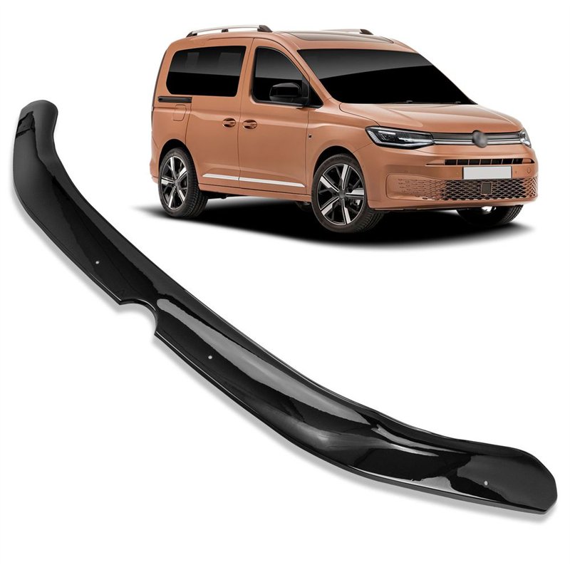 Bonnet guard for Volkswagen VW Caddy V (SB | SK) 2020- Black ABS Shiny