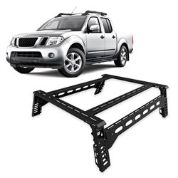 Truck bed tent structure for Nissan Navara II (D40) 2005-2015 | Black Steel