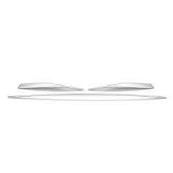 Front grille trims for Volkswagen VW Golf Hatchback VIII 5D 2019- | steel
